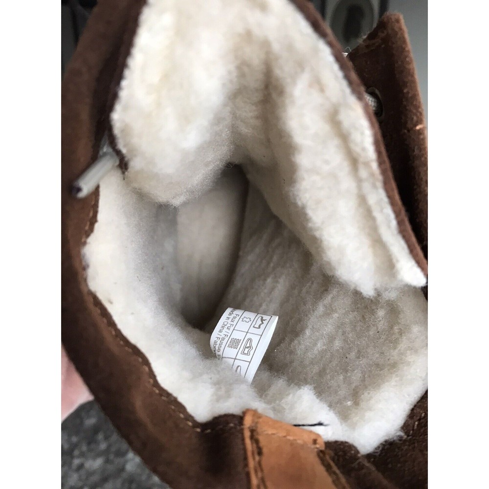 New Cougar Donato Plush Lined Lace Mid Boot Chetnut Leather Suede size 7 8 9 10 - Picture 11 of 12